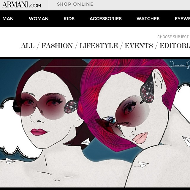 Domenico Principato, illustrazione x Emporio Armani